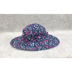 Carter's Girls' Boys' Floral Print Sun Hat Navy Blue Size 12-24 Months